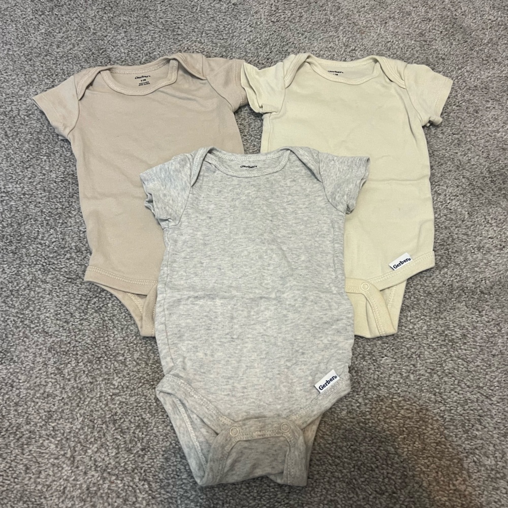 Gerber Bodysuits 3-Pack - 0-3M